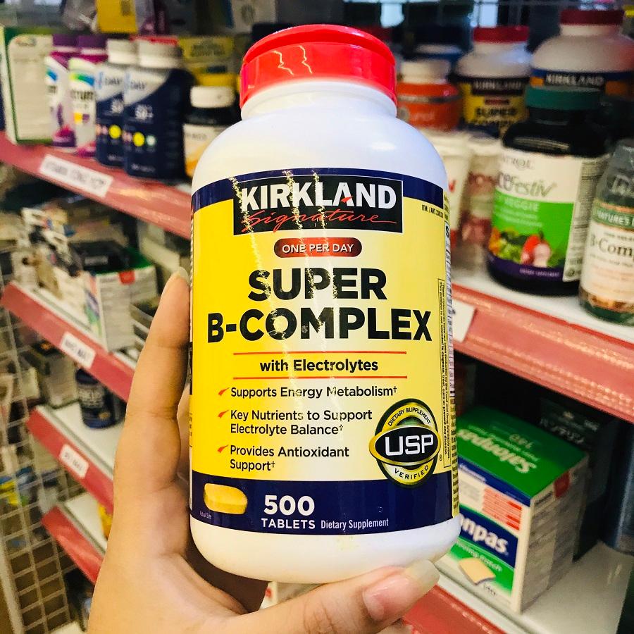 Viên Uống Bổ Sung Vitamin B tổng hợp Kirkland Super B-Complex 500 viên của Mỹ