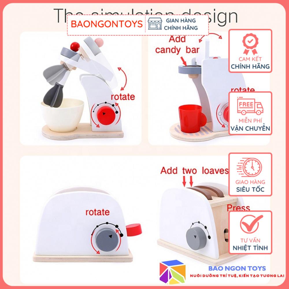 Đồ chơi nhập vai đầu bếp máy nướng bánh máy pha cà phê giúp bé phát triển ngôn ngữ và vui chơi với bạn bè DG47