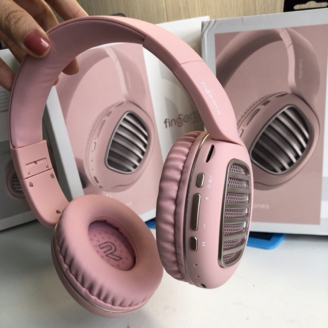 Tai nghe không dây P4 bluetooth 4.2 không dây màu hồng