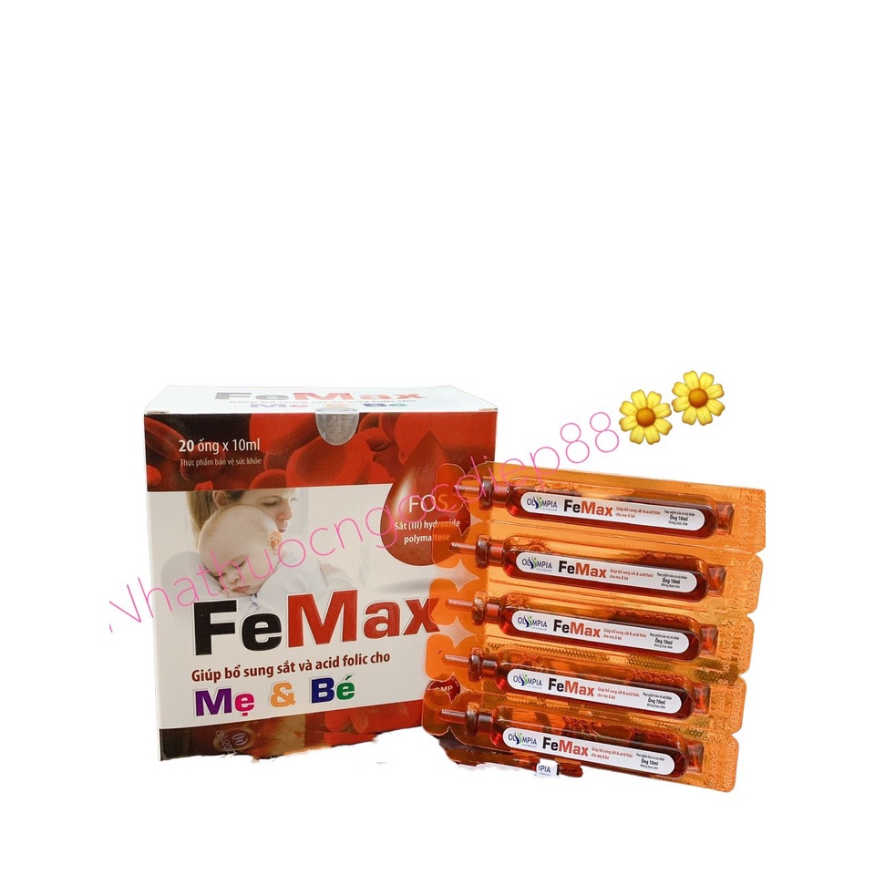 FeMax Bổ sung sắt, acid folic và vitamin cho mẹ bầu, trẻ em, người