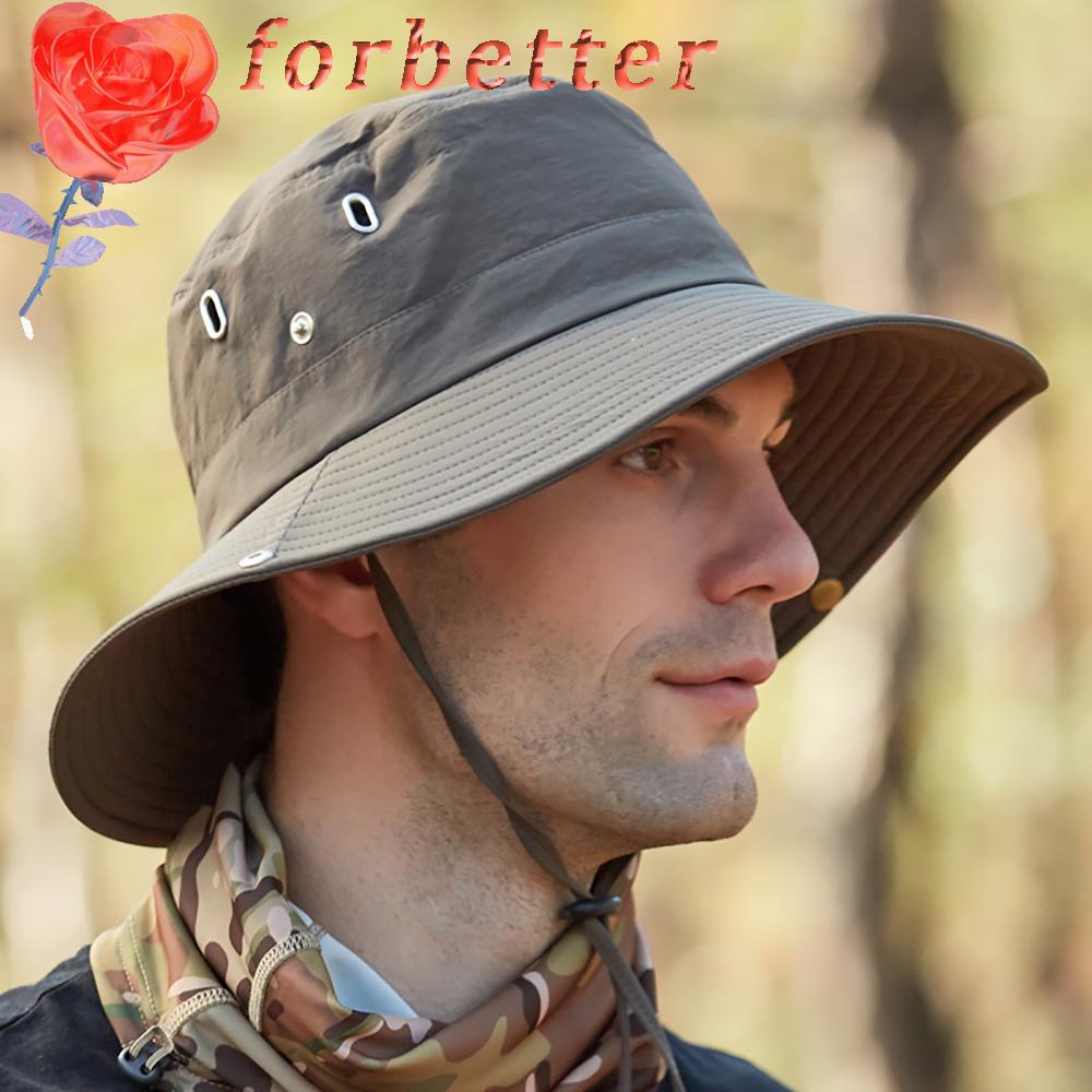 Mũ tai bèo chống nắng thoáng khí màu trơn phối dây rút phong cách hè