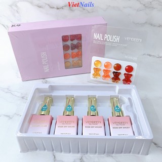Set sơn thạch vendeeni 4 chai - set sơn vendeeni k4 kèm bảng màu