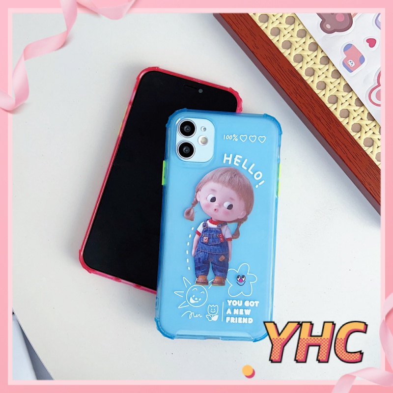 Ốp Điện Thoại Trong Suốt Họa Tiết Bé Gái Dễ Thương Cho iPhone 6 / S6 / 6S / 6splus / 7 / 7plus / 8 / 8plus / X / xr / xs / 11promax-812