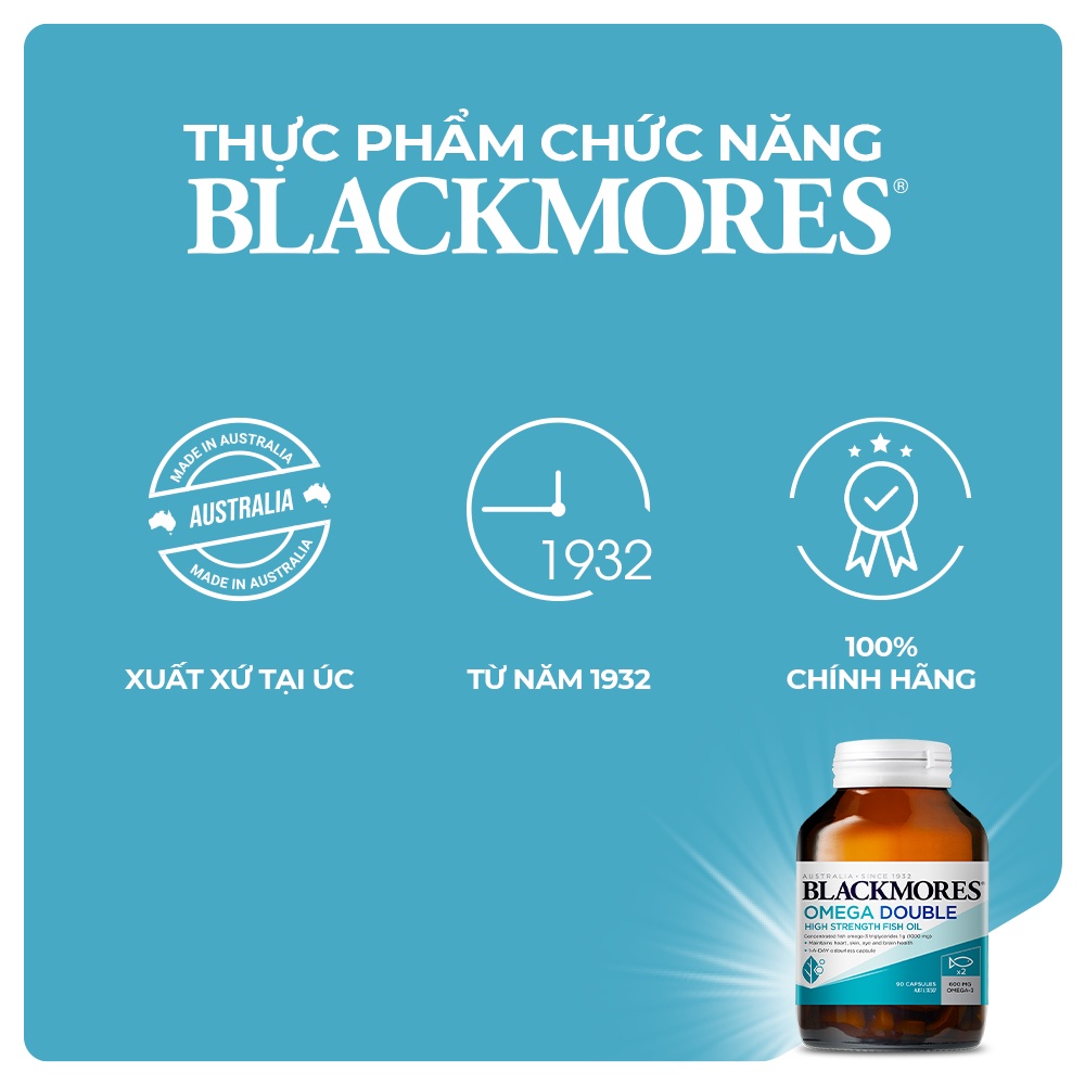 Combo Tinh Dầu Hoa Anh Thảo Blackmores Evening Primrose Oil và Viên Uống Dầu Cá Blackmores Double Omega High Strength