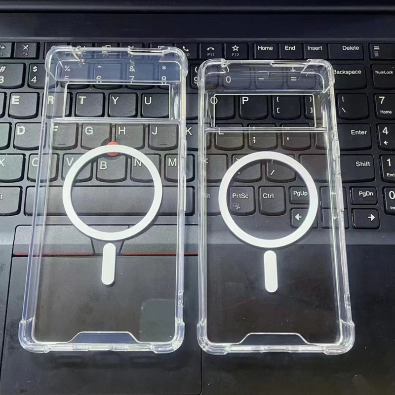 Ốp Điện Thoại Silicon Trong Suốt Từ Tính Cho Pixel7 7Pro