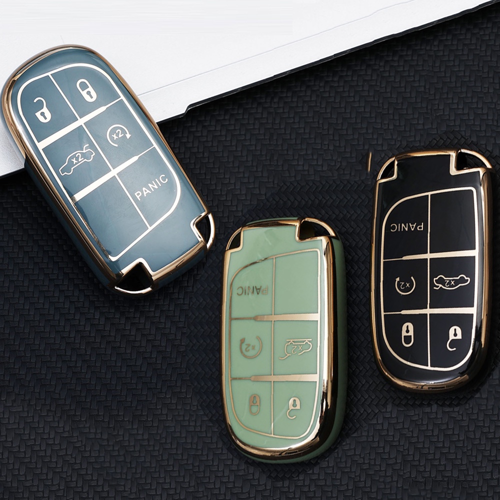 Miếng Dán Chống Trầy Xoay 360 Độ Tiện Dụng° Vỏ TPU Mềm Bảo Vệ Chìa Khóa Xe Hơi Chống Thấm Nước Cho Jeep / Nissan / Tesla Model 3 / Buick Enclave S, Volkswagen Golf / Chevrolet GMC