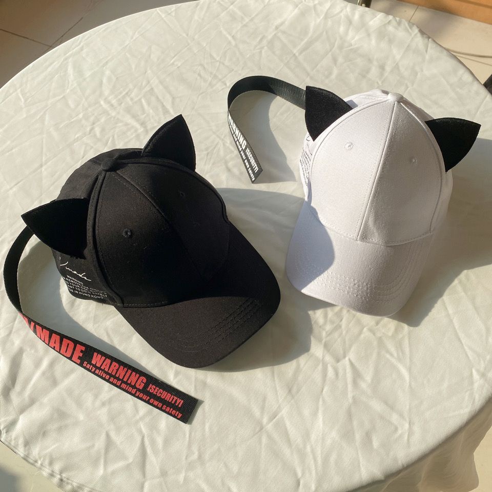 Mũ lưỡi trai nữ Mũ chống nắng Mũ tai mèo Nón lưỡi trai 0NGK