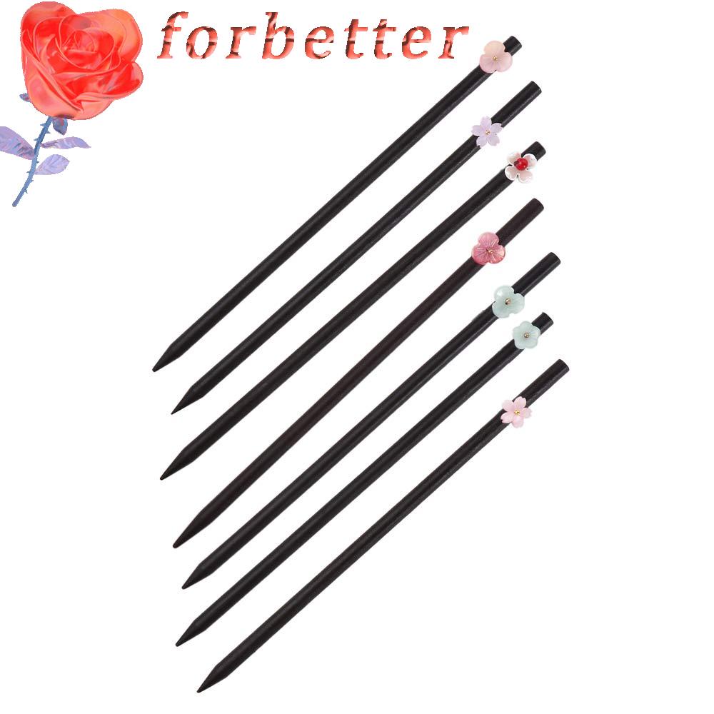 Trâm cài tóc gỗ hình hoa phong cách cổ điển đơn giản cho nữ