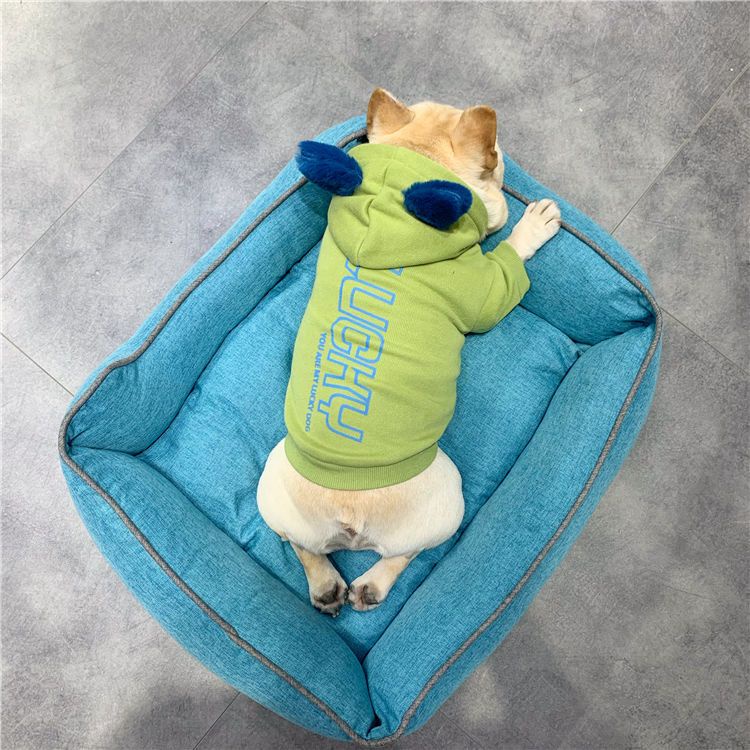 Áo Hoodie Vải Nỉ In Hình Gấu Teddy / Chó Bull Pháp Thời Trang Thu Đông Dành Cho Cún Cưng