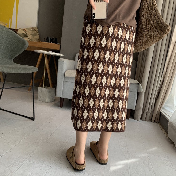 Chân Váy midi họa tiết vải len Ulzzang style 🌸 Hàng Quảng Châu