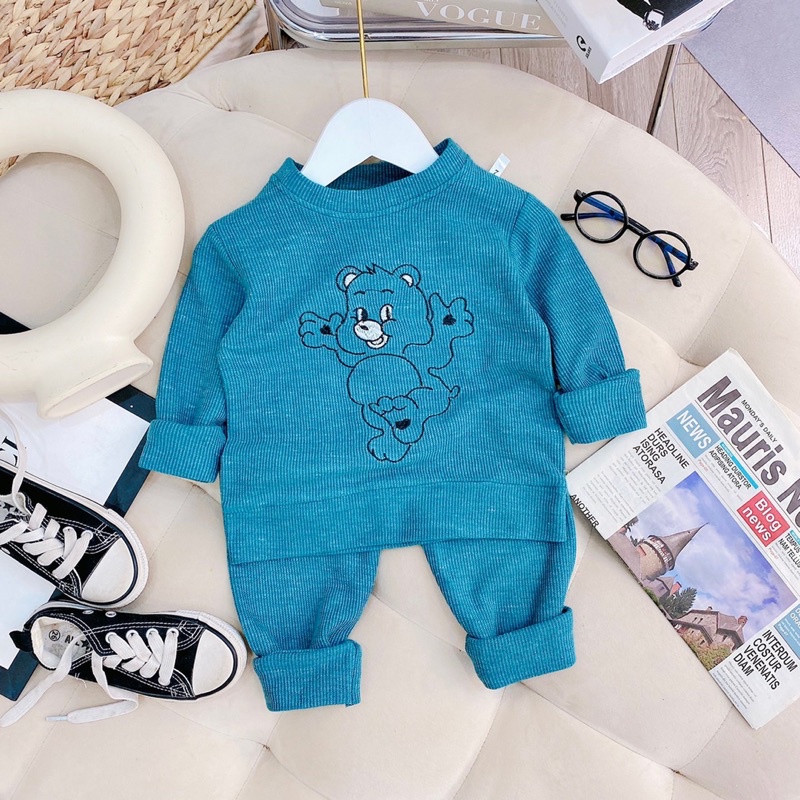 LION Bộ dài tay tổ ong cho bé mã 37050