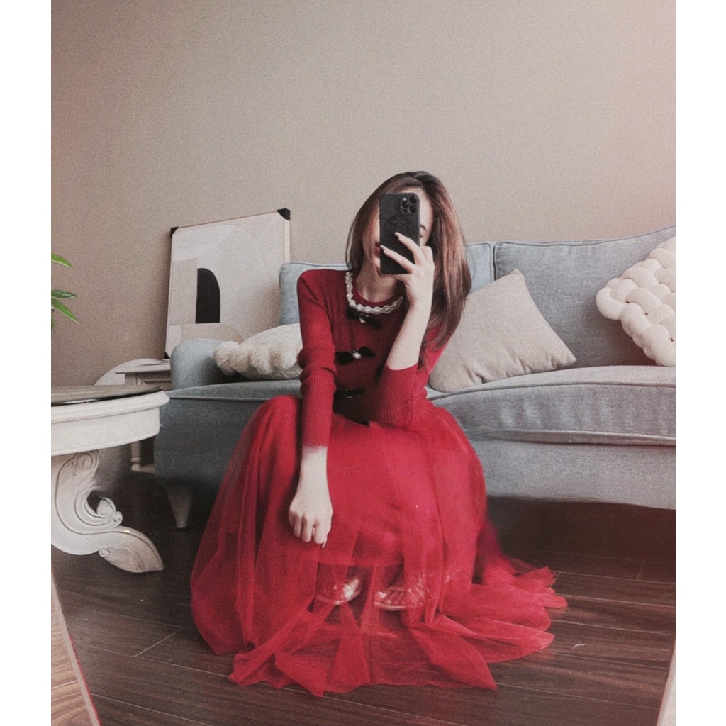 SÉT LEN ĐÍNH NƠ CHÂN VÁY VOAN-LEN 90