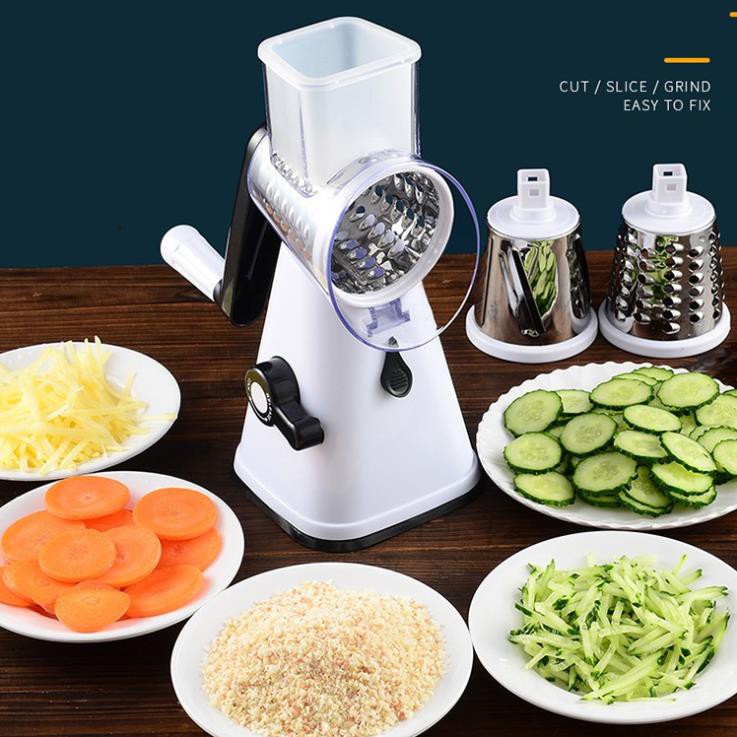 Máy Bào Lát, Bào Sợi. Băm Nhỏ Rau Củ Đa Năng - Không Dùng Điện - An Toàn Tuyệt Đối Khi Sử Dụng