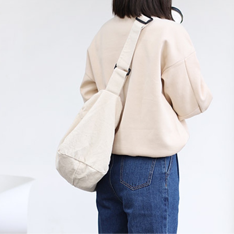 Túi Đeo Vai Bằng Vải canvas Phong Cách Mori Hàn Quốc Đơn Giản Dành Cho Nữ