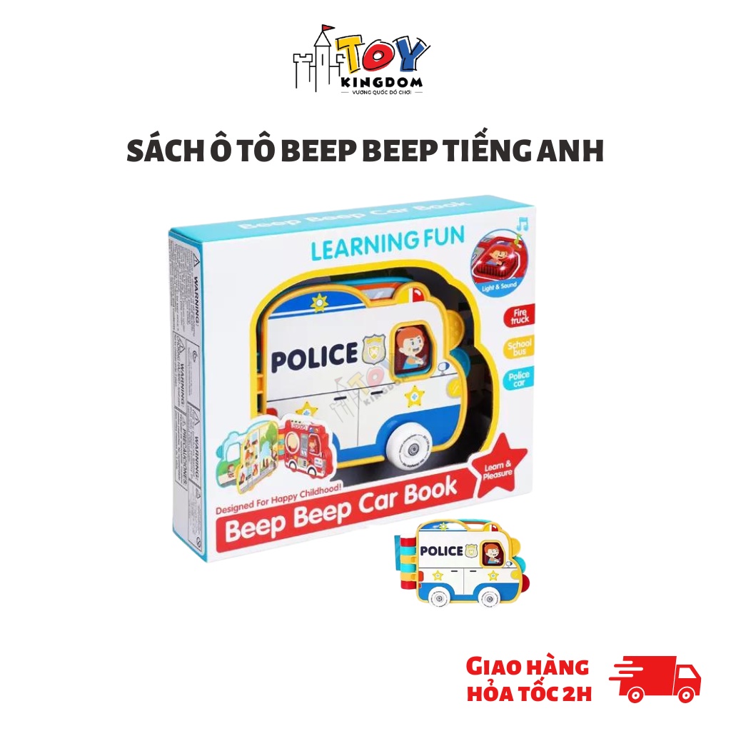 Đồ Chơi Ô tô Âm Nhạc Tiếng Anh Woa Toys Theo Chủ Đề Xe Bus, Cảnh Sát , Cứu Hỏa
