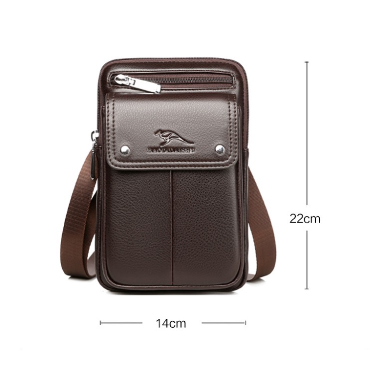 Túi Đeo Hông Thắt Lưng Nam Cao Cấp Thời Trang Hàn Quốc Da Pu Mềm Đẹp Chống Nước Đựng Điện Thoại Đeo Chéo Tiện Lợi