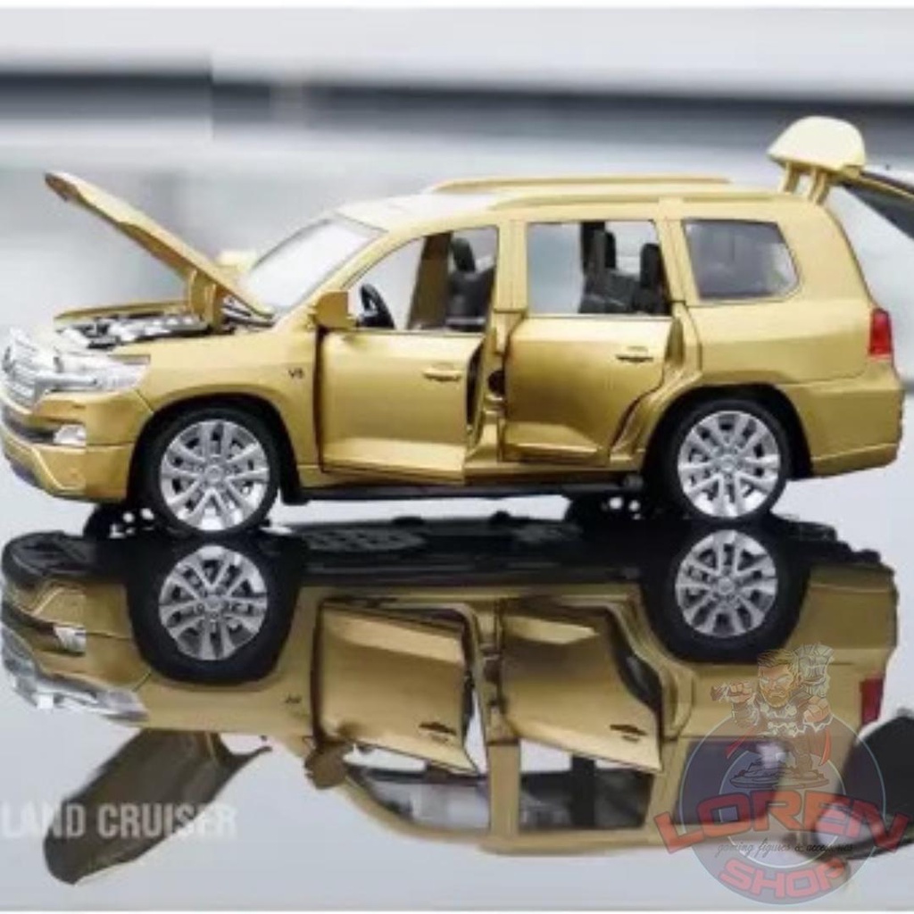 Mô hình ô tô kim loại Toyota Land Cruiser V8 tỷ lệ 1:32, xe SUV hạng sang có đèn còi mở cửa - Lorenshop