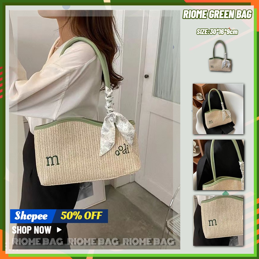 💚Túi xách đeo vai kẻ sọc thời trang mùa hè xinh xắn cho nữ