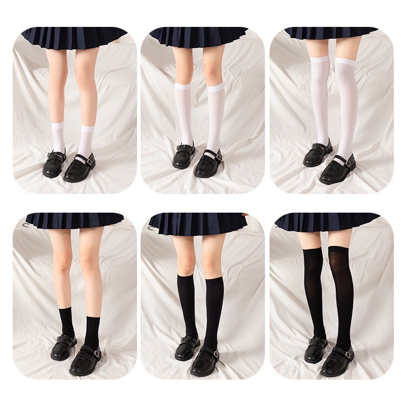 Tất nữ màu trơn lolita Jengiang cosplay phong cách học sinh Nhật Bản