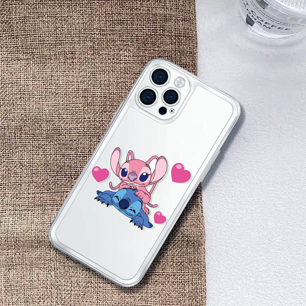 Ốp Điện Thoại Kiểu Khung Ảnh In Hình Trái Tim / stitch Cho iphone 14ProMax 14pro 13 11 12 7 Plus X XR
