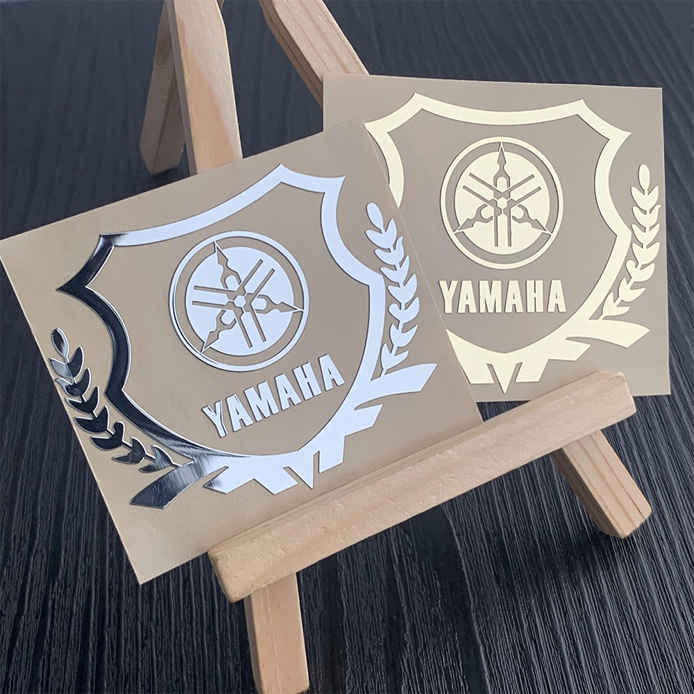 Miếng Dán LOGO YAMAHA Bằng Hợp Kim Niken Màu Vàng / Bạc Chống Rỉ Sét