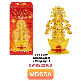 ( CÓ SẴN ) ĐÈN CÂY VÀNG XOAY MAY MẮN MD65 XÀI ĐIỆN)