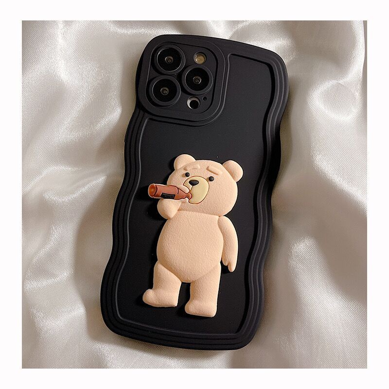Ốp Điện Thoại Mềm In Hình Gấu Hoạt Hình Dễ Thương Cho iphone 15 pro max 14 / 13 / 12 / 11 pro max / 12 78plus / xs 11