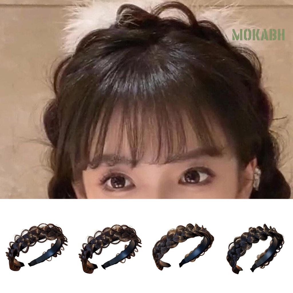 Băng Đô Dạng Tóc Giả Thắt Bím Phong Cách Bohemia Cho Nữ