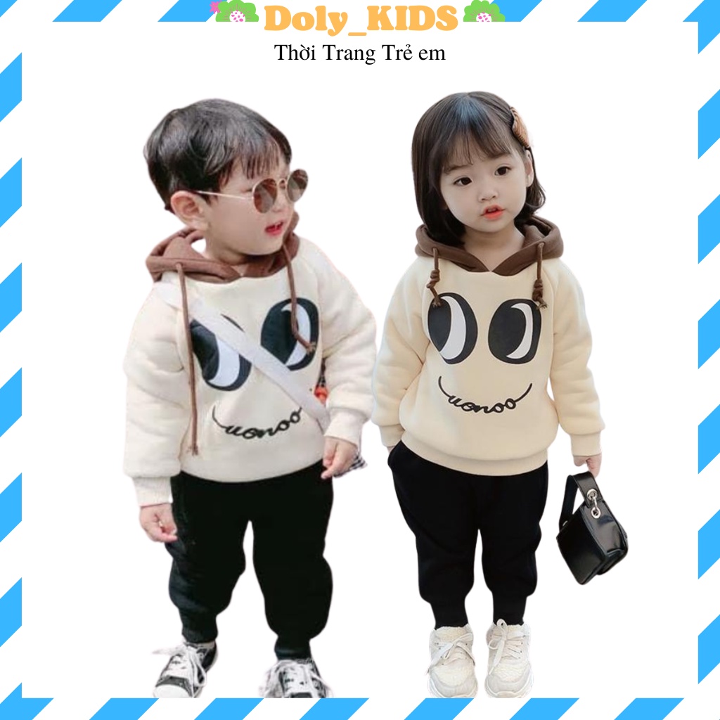 Bộ Nỉ Cho Bé trai, Bộ thu đông bé trai chất nỉ bông nỉ bông cho bé cực ấm Từ 6-25kg