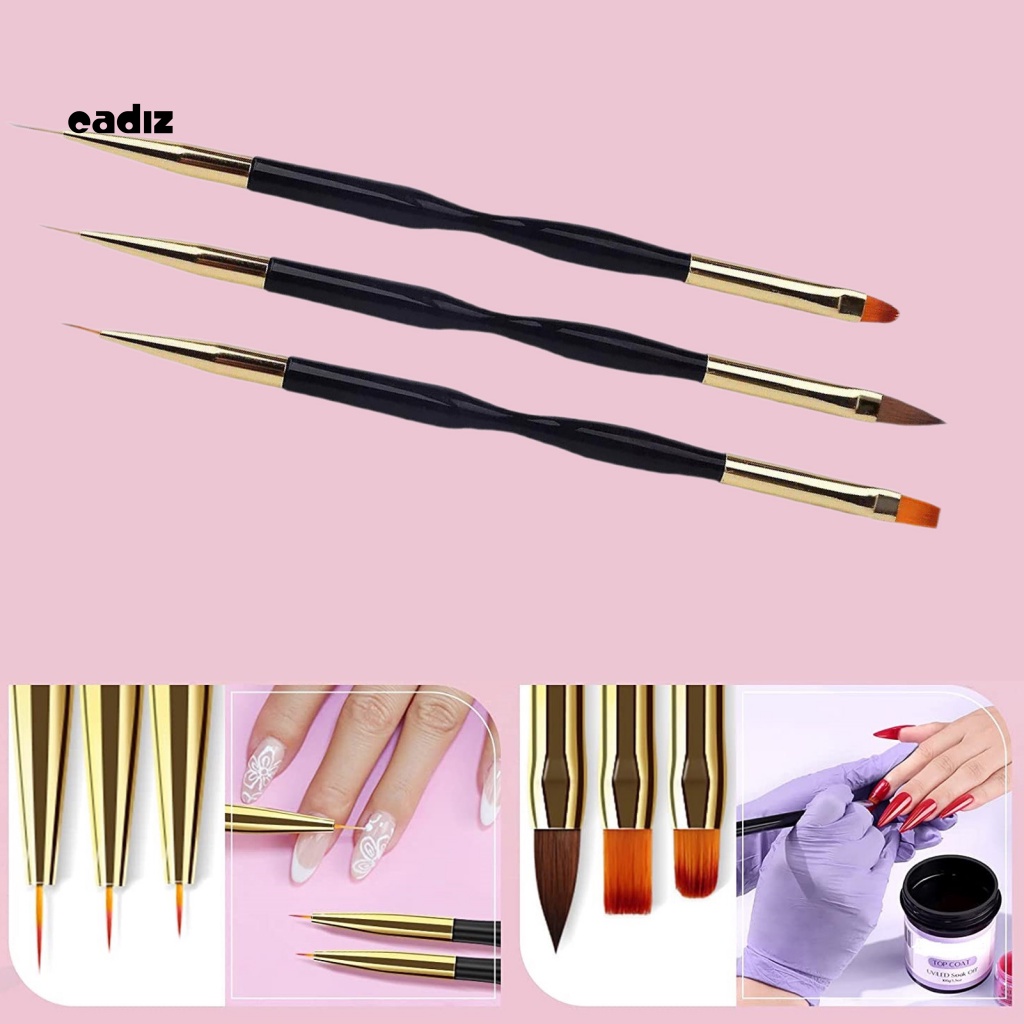 Set 3 Bút Vẽ Móng Hai Đầu Họa Tiết Chấm Bi Có Thể Tái Sử Dụng