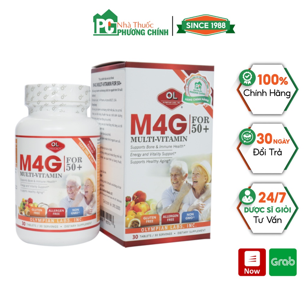 Vitamin Tổng Hợp Cho Người Già M4G Multi Vitamin For 50+ Olympian Labs - Bổ Sung Vitamin Và Khoáng Chất