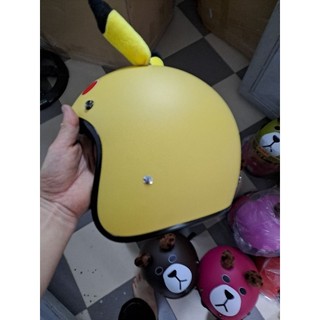 Mũ bảo hiểm picachu chùm tai 3/4