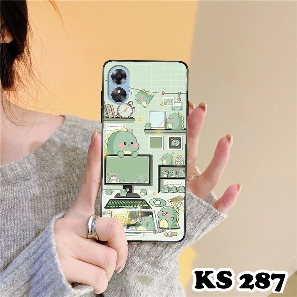 Ốp lưng Oppo A17 - A17k in hình khủng long DinoCute - Chất liệu TPU cao cấp