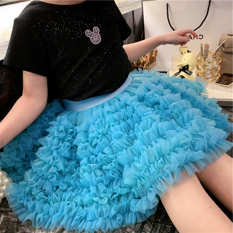 Chân Váy Xòe tutu Phong Cách Công Chúa Mùa Hè Kiểu Mới Cho Bé Gái