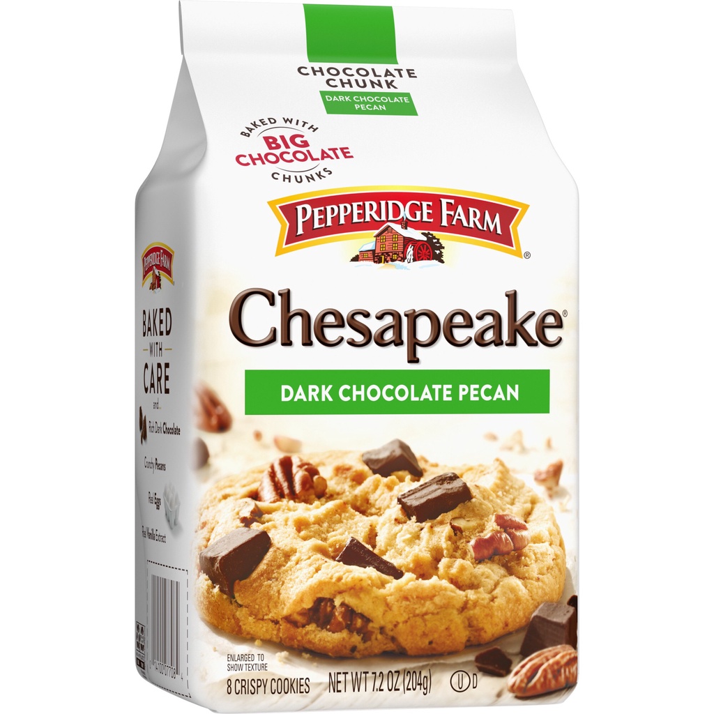 Bánh vị socola đen và hạt bồ đào Chesapeake hiệu Pepperidge Farm 204g HSD 9/2023