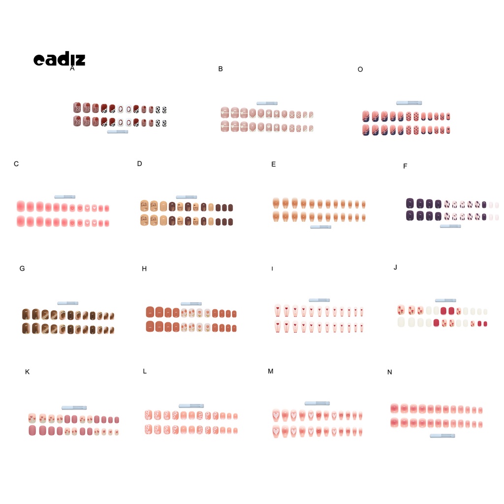 1 Bộ Móng Tay Giả Màu Sắc Tươi Sáng Dùng Trang Trí