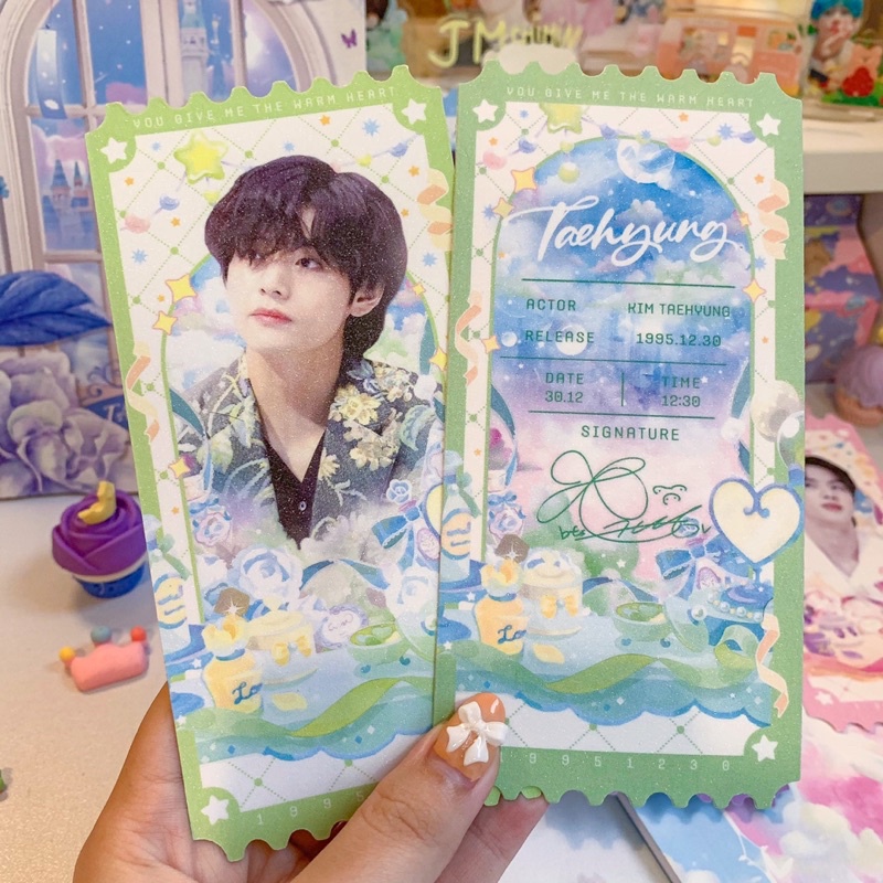 BTS TICKET cán kim tuyến bling bling