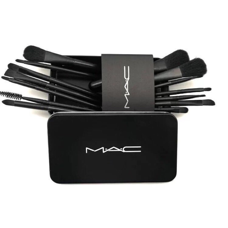Bộ cọ trang điểm MAC cao cấp 12 chi tiết kèm hộp đựng nhôm