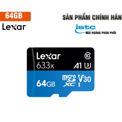 Thẻ nhớ Micro SDXC Lexar Cao cấp 128Gb 64Gb 32Gb Chính hãng Mai Hoàng Phân Phối, Bảo Hành 3 Năm, 1 Đổi 1