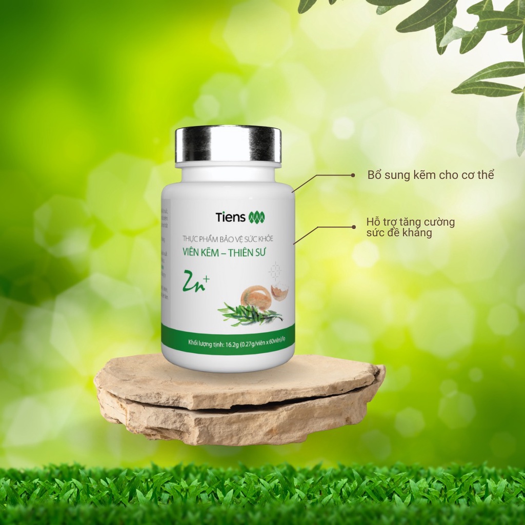 Viên kẽm Tiens Thiên Sư bổ sung kẽm hữu cơ hộp 60 viên