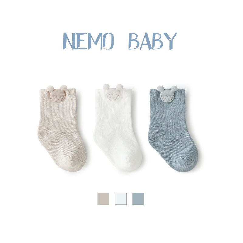 Tất Cho Bé Gái Bé Trai Nemo Baby SET Tất Vớ Trẻ Em Dày Dặn Mùa Thu Đông Cho Bé 6m-3 Tuổi T01