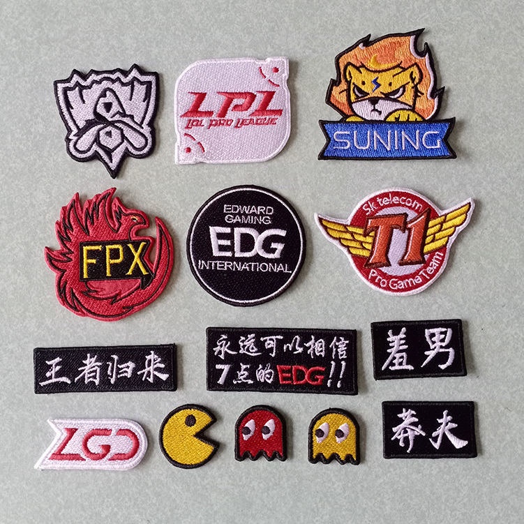 Sticker Ủi Thêu logo Các Nhân Vật Trong Game Liên Minh Huyền Thoại EDG TES SN LGDJDG