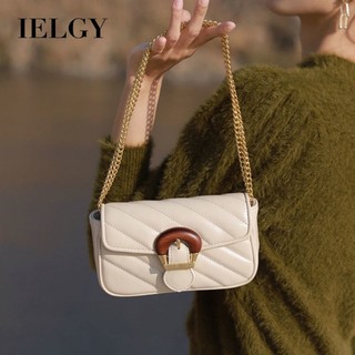 IELGY Túi xách dây đeo xích màu đen kiểu dáng hợp thời trang dành cho nữ