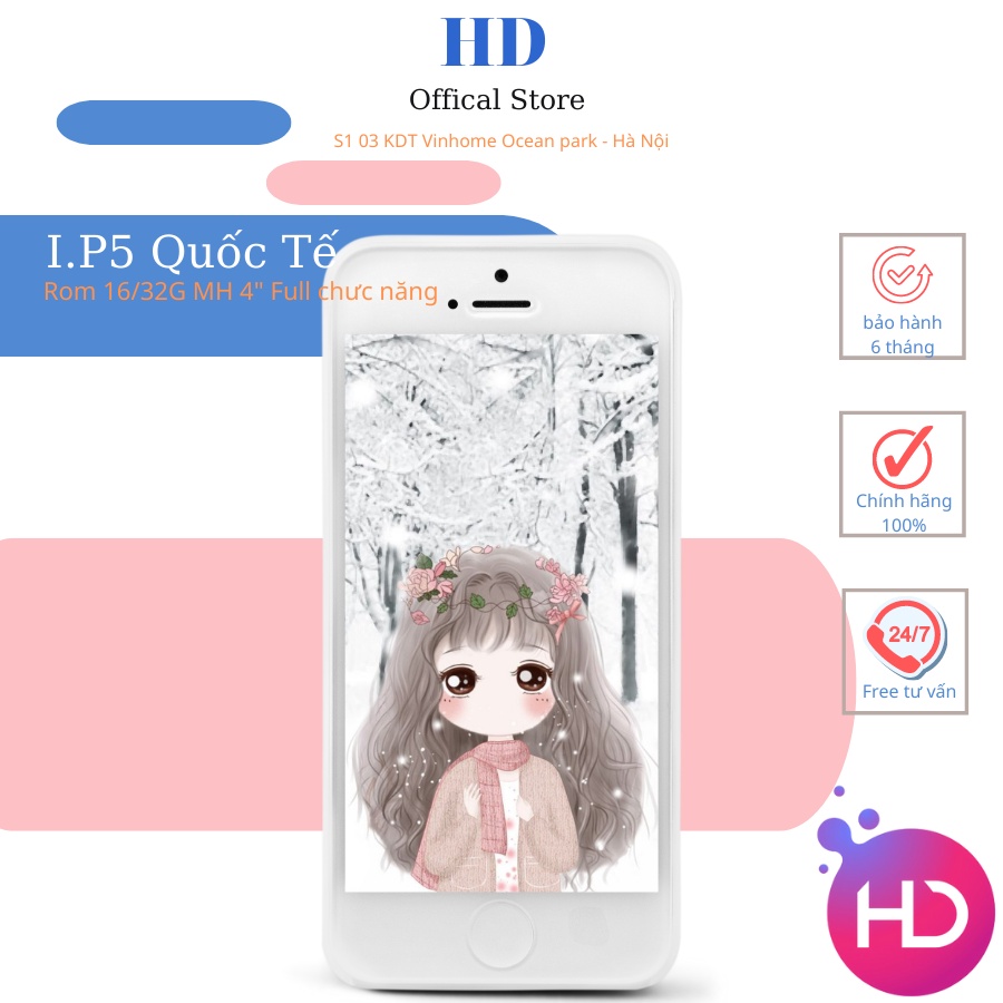 Điện thoại cũ giá rẻ 5s/5 Full chức năng Tặng phụ kiện BH 1 đổi 1 hướng dẫn tải App
