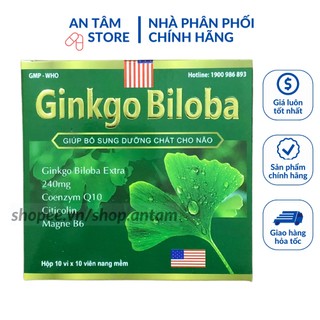 Viên uống Ginkgo Biloba TĂNG CƯƠNG TUẦN HOÀN NÃO, lưu thông mạch máu não