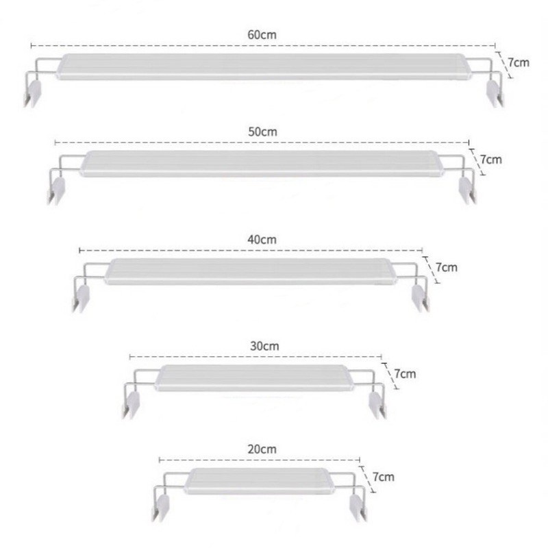 Đèn LED máng kẹp bể cá, thành hồ - ánh sáng trắng, hồ cá thủy sinh, tiết kiệm điện năng