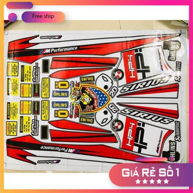 FREE SHIP + QUÀ TẶNG Tem rời Sirius hp4 đỏ đen