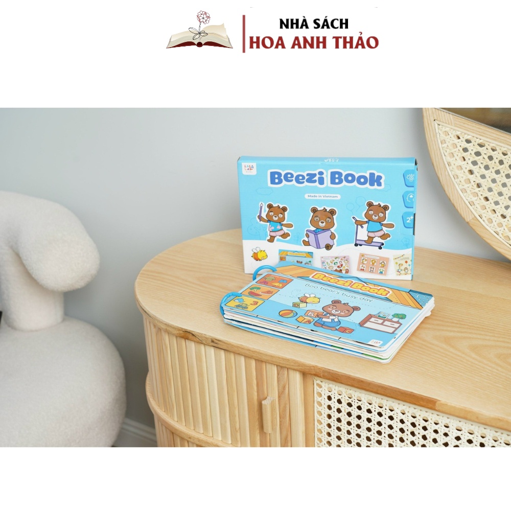 Học Liệu Bóc Dán Montessori  Busy Book Song Ngữ Anh Việt Beezi Book, Thương Hiệu Lalala Baby Made In Việt Nam