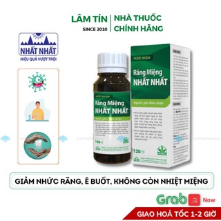 Nước Ngậm Răng Miệng Nhất Nhất Hàng Chính Hãng, Nước Súc Miệng Thảo Mộc Công Nghệ Nhật { Mẫu new 2021 } Chai 120ml
