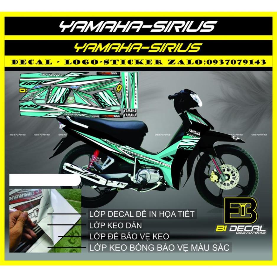 DECAL PVC 5 LỚP CHẤT LƯỢNG CAO Tem rời Sirius 011
